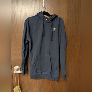 Gymshark Men's Blue Hoodie Pullover Sweatshirt Size L Long Sleeve Cotton Blend